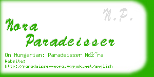 nora paradeisser business card